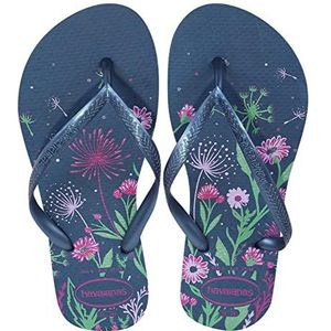 Havaianas Slanke organische slippers voor dames, Comfy Blauw, 35/36 EU