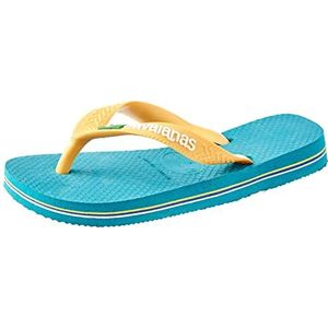 Havaianas Brasil Logo Teenslippers voor kinderen, uniseks, Vibe Green, 23/24 EU
