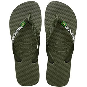 Havaianas Brasil Logo (Mini Me), teenslippers, uniseks, kinderen, Groen/Groen
