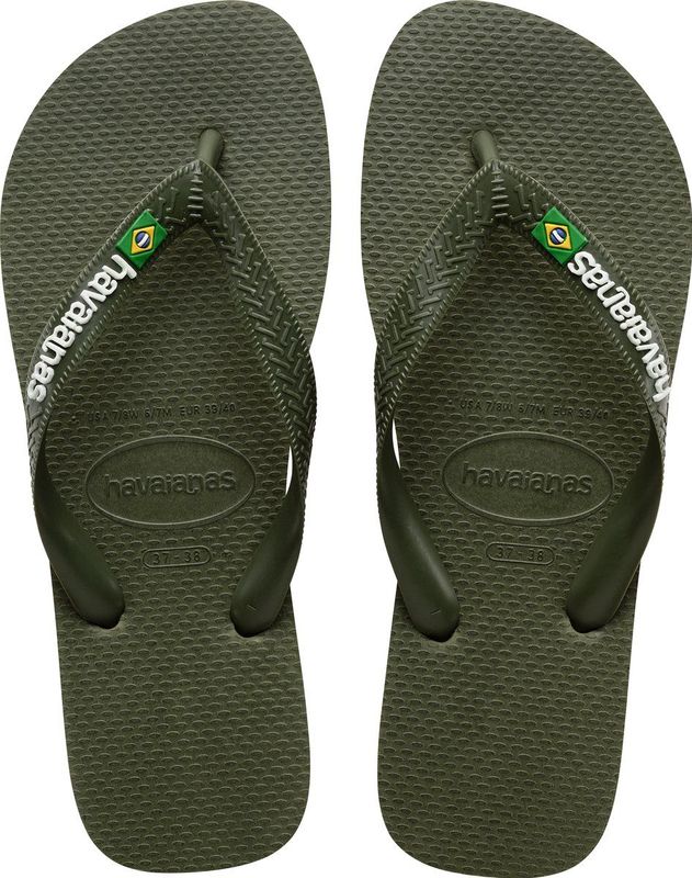 Slipper Havaianas Unisex Brasil Logo Green Green