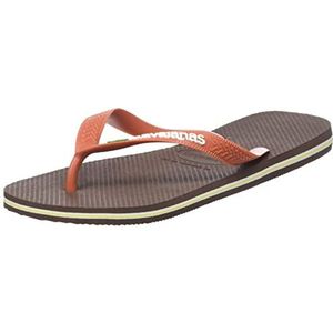 Havaianas Brasil Logo Teenslippers voor volwassenen, uniseks, Dark Brown Ceramic, 35/36 EU