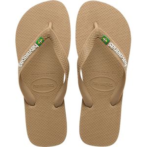 Havaianas Brasil Logo Teenslippers Heren - Teenslippers - Kleur Bruin - Maat 41-42