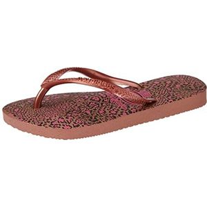 Havaianas Hav. Slim Animals, teenslippers voor meisjes, Crocus Rose/Golden Blush