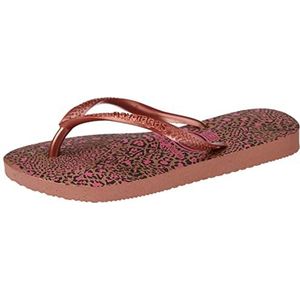 Havaianas Meisjes Slim Animals Teenslippers, Crocus Rose Golden Blush, 25/26 EU