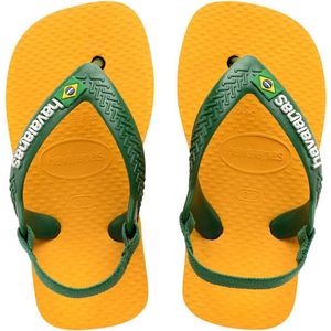 Slippers Schoenen Havaianas Baby Brasil Logo Ii- Baby  Geel/groen  Unisex