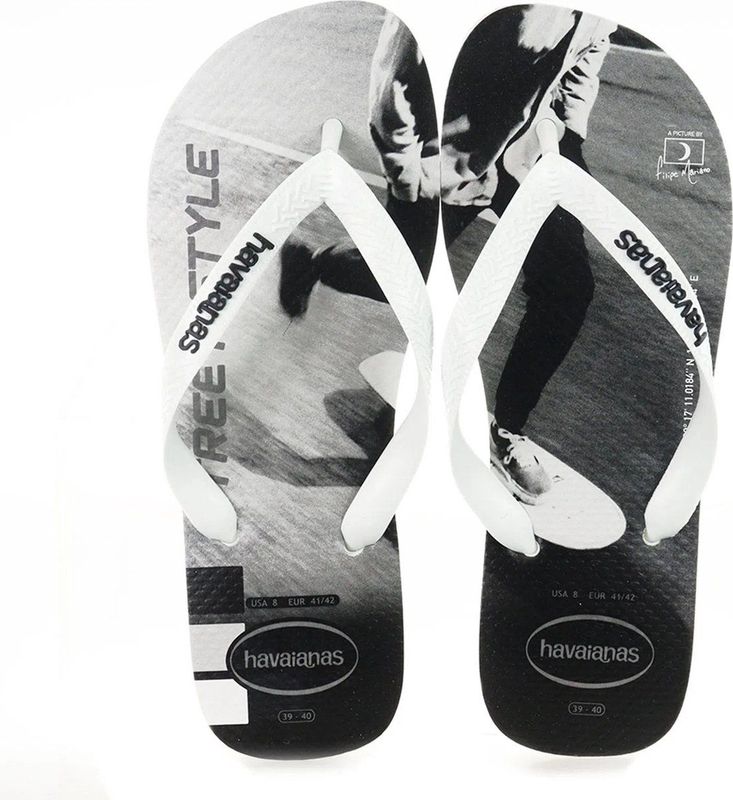 Havaianas Hype Heren Slippers - Wit Zwart