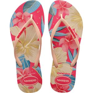 Havaianas Slim Floral Dames Slippers - Roze - Maat 41/42