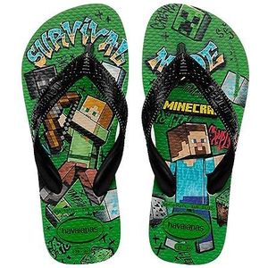 Havaianas Minecraft (Mini Me), teenslippers voor kinderen, uniseks, beige, 23/24 EU