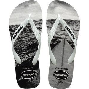 Havaianas Hype Teenslippers voor heren, Wit Wit Zwart Grijs, 2 UK