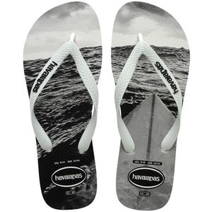 Havaianas - Sandalen en slippers - Hype White/White/Black/Grey voor Heren - Maat 43-44 - Grijs