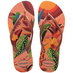 Teenslippers Slim Tropical HAVAIANAS. Plastic materiaal. Maten 37/38. Roze kleur