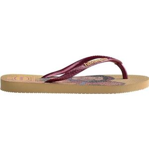 Havaianas Kids Slim Prinses Gouden Teenslip, 12 UK Kind, goud