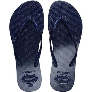 Havaianas Slim Glitter Gloss, uniseks teenslippers, Marineblauw