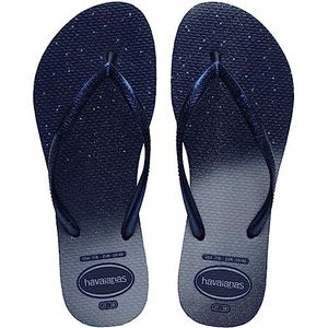 Havaianas - Dames sandalen en slippers - Slim Gloss Navy Blue/Navy Blue voor Dames - Maat 37-38 - Marine blauw