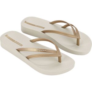 Ipanema Teenslippers voor het zwembad of dagelijks gebruik, 100% rubber, antislip, twee riemen, voor dames, goudkleurig, 39/40 EU