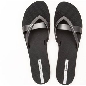 Ipanema Kirei Slippers Dames - Black/Silver - Maat 38