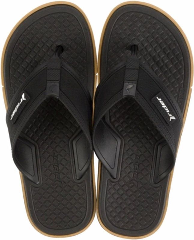 Rider - Men Spin - Slippers - Black/Beige - 100% Duurzaam Rubber