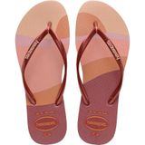 Havaianasvoor vrouwen. 4145766.0076 Slim Palette Glow roze teenslippers (35/36), Plat, Geen, Casual, Strandkleding