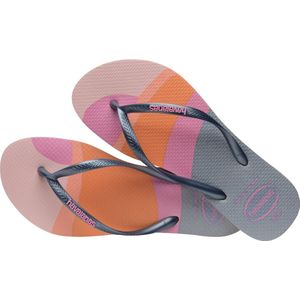 Havaianas Slim Palette Glow (Mini Me), Flip Flop Meisjes, Pioenroos, 7 UK Child