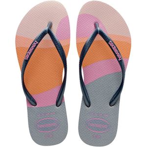 Havaianas Slim Palette Glow teenslippers voor dames, Roze pioenroos.