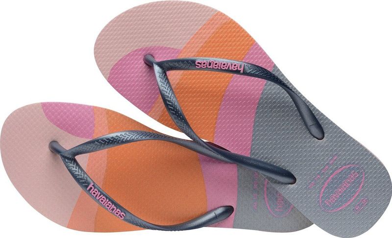Havaianas Slim Palette Glow (Mini Me), Flip Flop Meisjes, Pioenroos, 7 UK Child