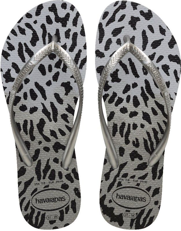 Havaianas - Slim Animal Print - Teenslippers - Grijs - Rubber