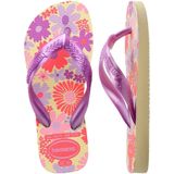 Havaianas - Kinderbloemen - Teenslippers - Bloemenprint - Metallic Bandjes - Antislip Zool