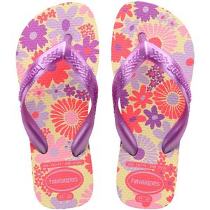 Havaianas - Kinderbloemen - Teenslippers - Bloemenprint - Metallic Bandjes - Antislip Zool