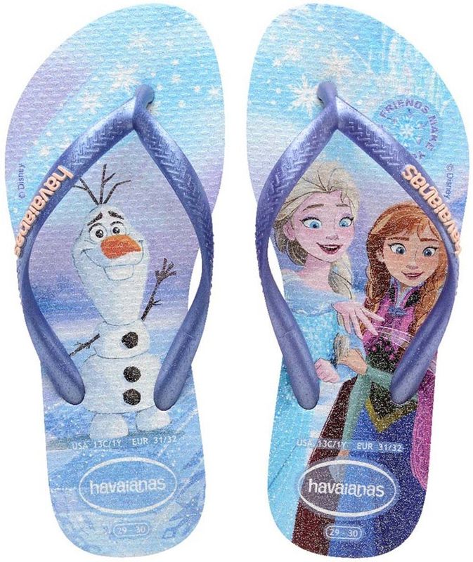 Havaianas Kids Slim Princess Flip-Flop, Paars Fantasy, 9 UK Kind, Paarse Fantasie, 9 UK Child