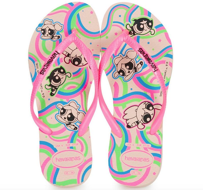 Havaianas - Powerpuff Girls Slim - Slipper - Ballet Rose - 100% PVC en Rubber