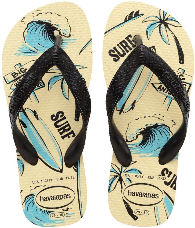 Havaianas - Kids Athletic - Teenslippers - Botercrème - 100% PVC