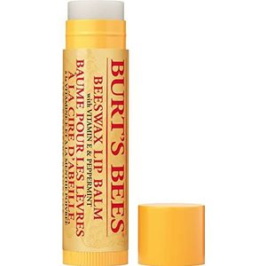 Burt's Bees 100% natuurlijke hydraterende lippenbalsem - originele bijenwas - bevat vitamine E en pepermuntolie - 1 stick - 4,25 g