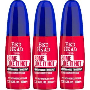 Bed Head by TIGI - Some Like It Hot - Beschermende Haarspray - Hittebeschermend - Voor alle typen haar - voordeelverpakking - 3 x 100 ml