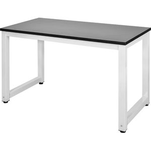 Merax Bureau 120 x 60 cm - Computertafel - Tafel - Wit met Zwart Tafelblad