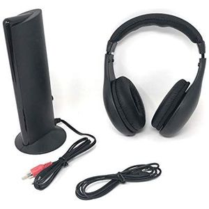 TEMPO DI SALDI MH2001 - Draadloze stereo-hoofdtelefoon voor PC Game Player DVD TV MP3, zwart