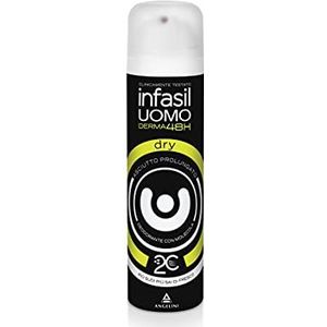 Infasil Deospray voor heren Derma 48h Dry met Molecola 2C, beacycloextrin, anti-vocht, tegen zweet, 150 ml
