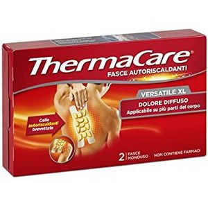 ThermaCare Veelzijdige XL zelfverwarmende therapeutische warmtebanden voor diffuse pijn, 8 uur constante warmte, 2 wegwerpbanden