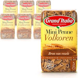 Grand'Italia Mini Penne Volkoren - pasta - 6 x 350g