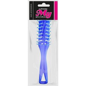 La Briantina Rechthoekige haarborstel met gladde tanden, ontwart en licht, willekeurige kleur