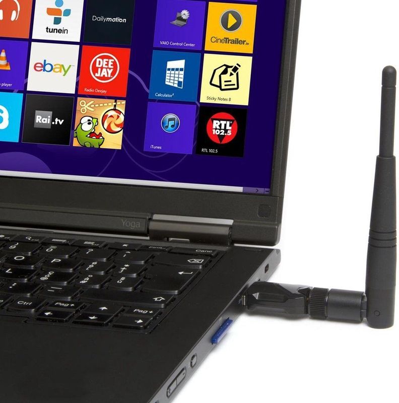 Hamlet - Wi-Fi 600AC - USB Adapter - Zwart - Dual Band 5GHz en 2,4GHz