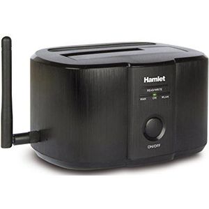 Hamlet - Wi-Fi Dockingstation - Zwart - Voor 2,5" en 3,5" SATA Harde Schijven