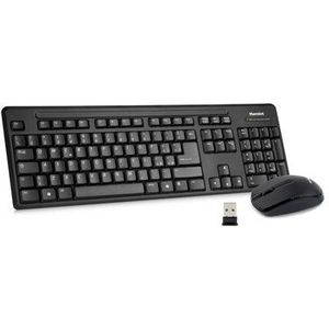Hamlet Draadloze desktopkit muis, Italiaans 2,4 GHz draadloos toetsenbord met nano-ontvanger (IT), Toetsenbord, Zwart