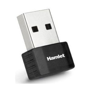 Hamlet Nano USB-stick Wi-Fi 300Mbit standaard 802.11n (USB), Netwerkadapter