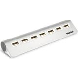 Hamlet - 7-poorts USB 2.0 Hub - Zilver - Aluminium - 480Mbps