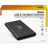 Hamlet - USB 3.1 Mobile Station - Externe Harde Schijfbehuizing - Aluminium