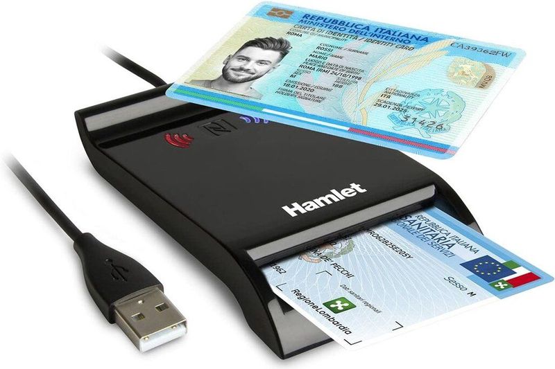 Hamlet HUSCR-NFC - USB Smartcardlezer - Zwart