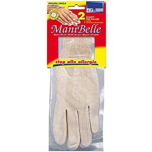PARODI & PARODI Manibelle katoenen handschoenen, wit, 13 x 30 x 1 cm, 2 stuks