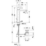 Duravit D-Neo wastafel wastafel met chroom afvoerzuiger maat L (uitloop hoogte 206 mm)