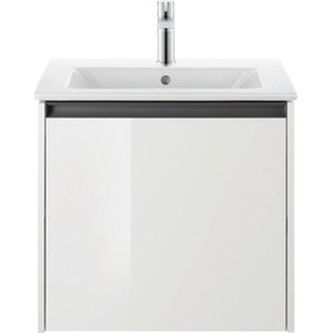 Duravit D-Neo Wastafelarmatuur, maat M (uitloop hoogte 110 mm). Kraan badkamer met energiebesparende FreshStart-functie, chroom