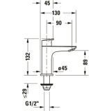Duravit No.1 koudwaterkraan Chroom
